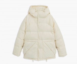 Beige Marc Jacobs The Long Puffer Women's Jacket | USA 907416IWC