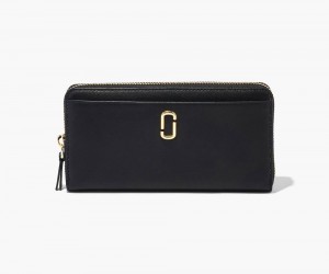 Black Marc Jacobs The J Marc Continental Women's Large Wallets | USA 438752QPS