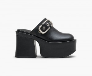 Black Marc Jacobs The J Marc Leather Women's Clog | USA 809432XQJ