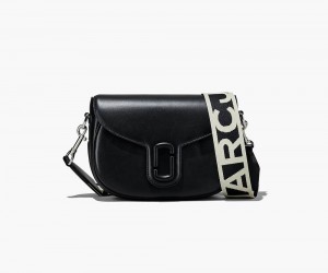 Black Marc Jacobs The J Marc Women's Saddle Bag | USA 946531NMO