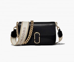 Black Marc Jacobs The J Marc Women's Shoulder Bag | USA 012584CTS