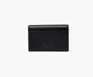 Black Marc Jacobs The Leather Small Bifold Women's Large Wallets | USA 902758UDX