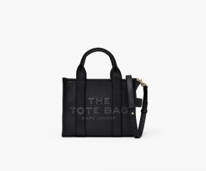 Black Marc Jacobs The Leather Small Women's Tote Bag | USA 621308VNA