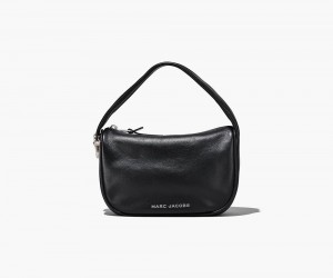 Black Marc Jacobs The Pushlock Mini Hobo Women's Handbags | USA 892437BWD