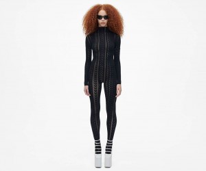 Black Marc Jacobs The Seamless Catsuit Women's Bodysuit | USA 362190ZJX