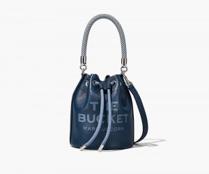 Blue Marc Jacobs The Leather Women's Bucket Bag | USA 350724DUY