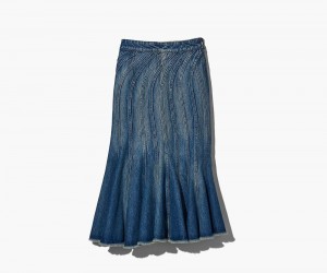 Blue Marc Jacobs The Wave Denim Women's Skirt | USA 357098LYW