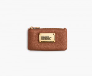 Brown Marc Jacobs Re-Edition Classic Q Key Pouch Women's Small Wallets | USA 785269NUQ