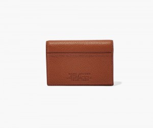 Brown Marc Jacobs The Leather Small Bifold Women's Large Wallets | USA 230576APJ