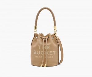 Brown Marc Jacobs The Leather Women's Bucket Bag | USA 142309XQP