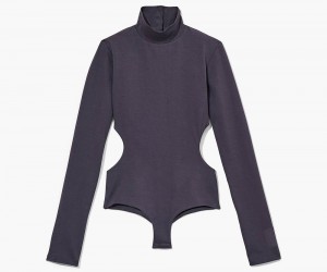 Dark Grey Marc Jacobs The Cutout Women's Bodysuit | USA 021459GWY