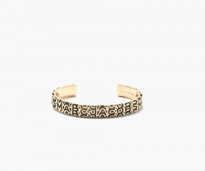 Gold Marc Jacobs The Monogram Engraved Women's Bracelet | USA 792365GNR