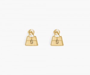 Gold Marc Jacobs The St. Marc Women's Earrings | USA 574126QAO