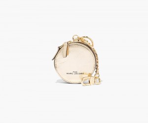 Gold Marc Jacobs The Sweet Spot Metallic Pouch Women's Handbags | USA 147852HZX