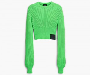 Green Marc Jacobs The Femme Crewneck Women's Sweater | USA 519386LSU