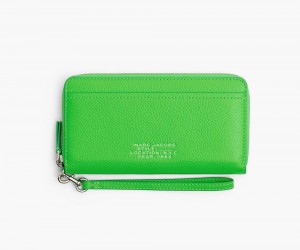 Green Marc Jacobs The Leather Continental Women's Large Wallets | USA 038126GZE