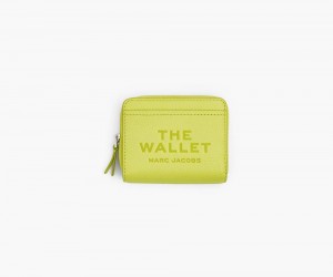 Green Marc Jacobs The Leather Mini Compact Women's Small Wallets | USA 637801KIM