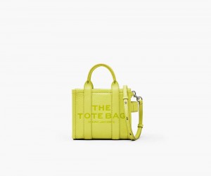 Green Marc Jacobs The Leather Mini Women's Tote Bag | USA 987130XMS