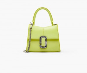 Green Marc Jacobs The St. Marc Mini Top Handle Women's Handbags | USA 714692JFN