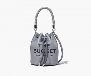 Grey Marc Jacobs The Leather Women's Bucket Bag | USA 957431AOM