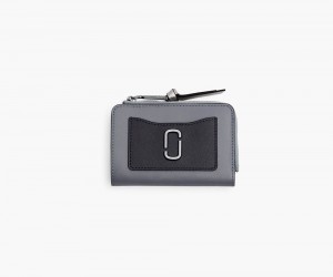 Grey Marc Jacobs The Utility Snapshot Slim Bifold Women's Large Wallets | USA 367841HXR