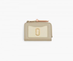 Khaki Marc Jacobs The Utility Snapshot Slim Bifold Women's Large Wallets | USA 629753KUV