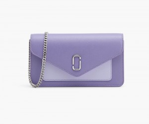 Lavender Marc Jacobs The Longshot Chain Women's Large Wallets | USA 413078MSF