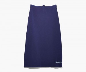 Navy Marc Jacobs The Tube Women's Skirt | USA 914726XNO