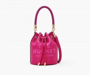 Pink Marc Jacobs The Leather Women's Bucket Bag | USA 198230DZK