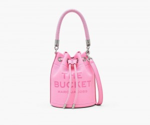 Pink Marc Jacobs The Leather Women's Bucket Bag | USA 835069LVX