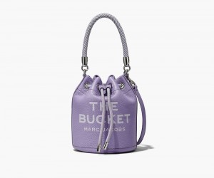 Purple Marc Jacobs The Leather Women's Bucket Bag | USA 349871HLE