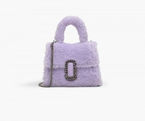 Purple Marc Jacobs The Teddy St. Marc Mini Top Handle Women's Handbags | USA 027193KDH