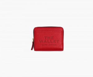 Red Marc Jacobs The Leather Mini Compact Women's Small Wallets | USA 347092LCR