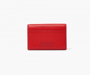 Red Marc Jacobs The Leather Small Bifold Women's Large Wallets | USA 296837NHY