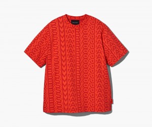 Red Marc Jacobs The Monogram Big Women's T-Shirt | USA 124685BAO