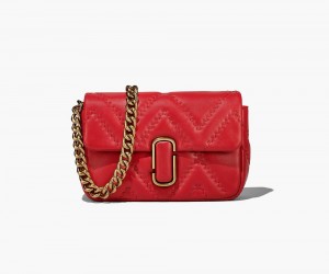 Red Marc Jacobs The Quilted Leather J Marc Women's Shoulder Bag | USA 403179LWH