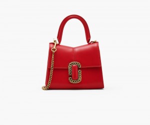 Red Marc Jacobs The St. Marc Mini Top Handle Women's Handbags | USA 120349BJK