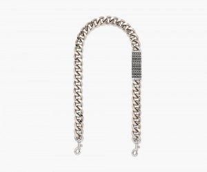 Silver Marc Jacobs The Barcode Chain Shoulder Women's Bag Strap | USA 025498BKY