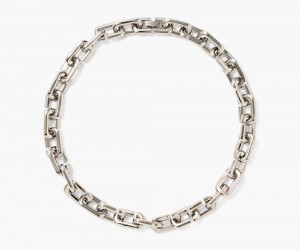 Silver Marc Jacobs The J Marc Chain Link Women's Necklace | USA 430726RQP