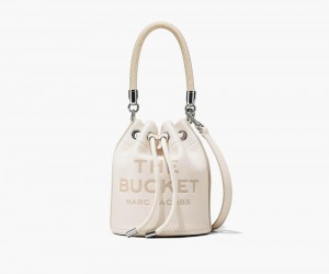 Silver Marc Jacobs The Leather Women's Bucket Bag | USA 840261WOK