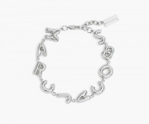 Silver Marc Jacobs The Marc Jacobs Balloon Women's Bracelet | USA 418563SCH