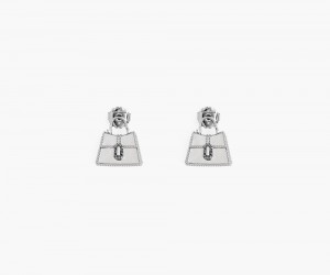 Silver Marc Jacobs The St. Marc Women's Earrings | USA 831790VPS