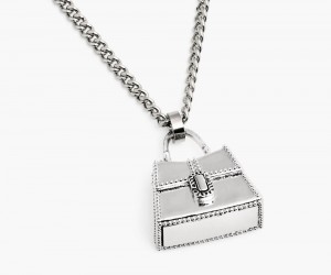 Silver Marc Jacobs The St. Marc Women's Necklace | USA 605438FGA