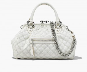 White Marc Jacobs Re-Edition Quilted Leather Stam Women's Handbags | USA 218709SQH