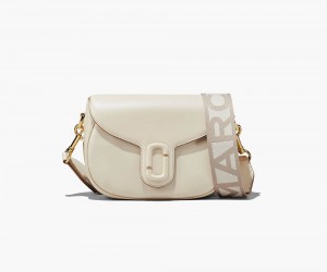 White Marc Jacobs The J Marc Women's Saddle Bag | USA 815907CTA