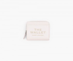 White Marc Jacobs The Leather Mini Compact Women's Small Wallets | USA 053912XUK