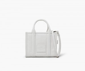 White Marc Jacobs The Monogram Debossed Small Women's Tote Bag | USA 568947DLI