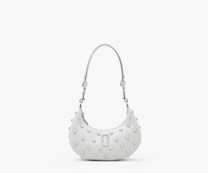 White Marc Jacobs The Pearl Small Curve Women's Handbags | USA 695812MBV