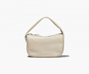 White Marc Jacobs The Pushlock Mini Hobo Women's Handbags | USA 017893BXV