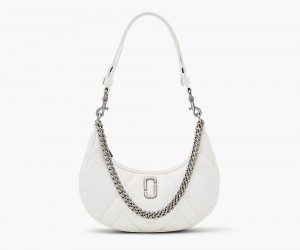 White Marc Jacobs The Quilted Leather Curve Women's Handbags | USA 157042NYD